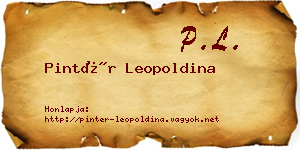 Pintér Leopoldina névjegykártya